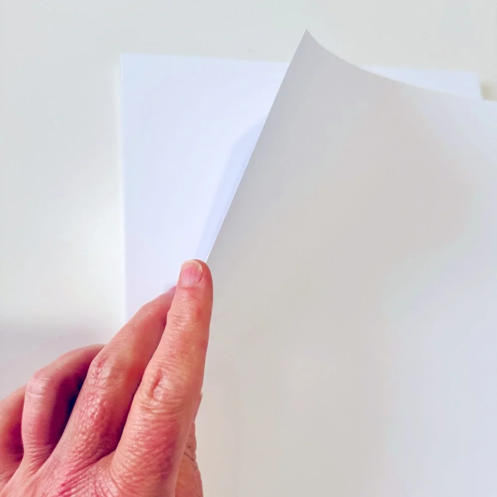 White Silk Matte Thick Heavy Card Stock Paper Inkjet Printer 8.5”x11” - 18 Pages